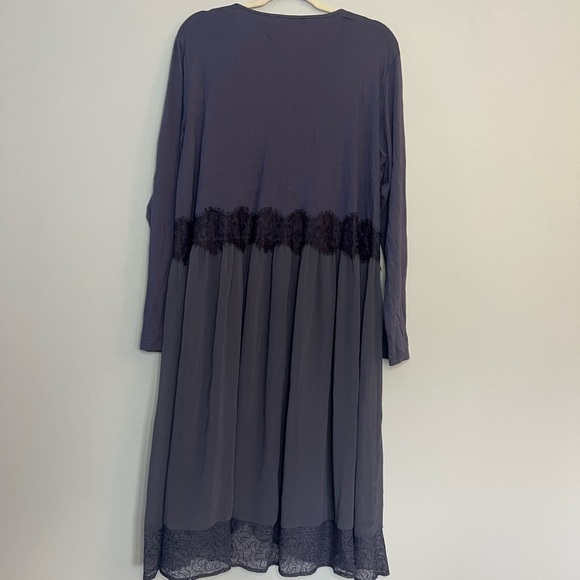 LOGO Lavish Lace Duster Cardigan Dress Robe Cotton/Modal XL - Picture 8 of 8